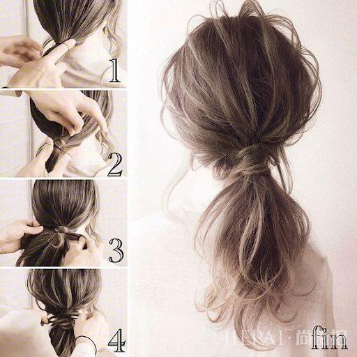 学习用头发绑马尾，提升时尚品味