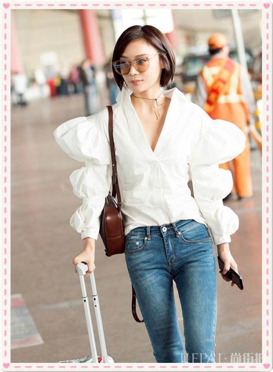 袁姗姗整理家务不行,可其实她在穿搭上还是非常有水平的