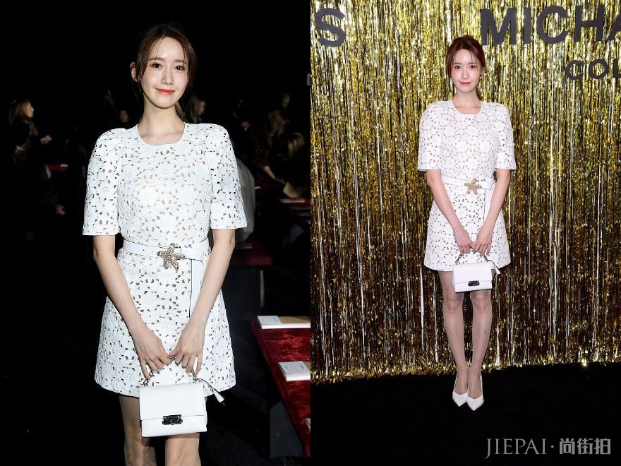 林允儿活脱脱的贵族大小姐,看秀穿的这一身美炸了