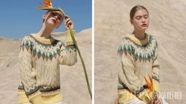 毛衣+半裙，早春这样穿再温柔不过了