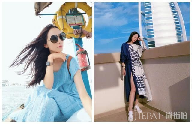 韩雪穿拼色大衣配驼色套头衫,高瘦女生这样穿显高级!