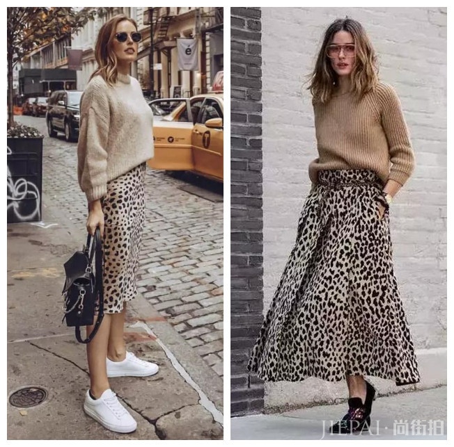 毛衣搭这四款半身裙,演绎秋冬时髦慵懒风