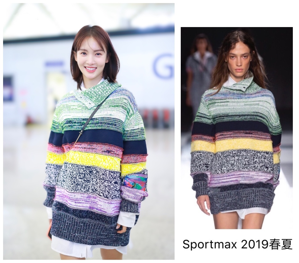 金晨一件毛衣就娇俏如18岁,好衣品太低调!