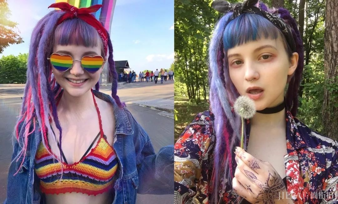 你这辈子不敢染的发色，她全都帮你试了一遍！