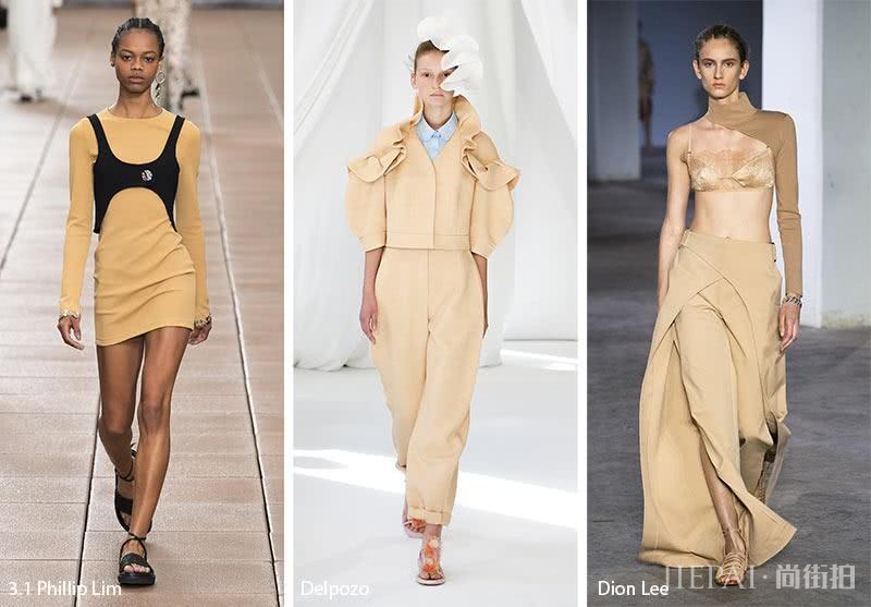 驼色属于秋冬，春天穿这个流行色照样美得很高级