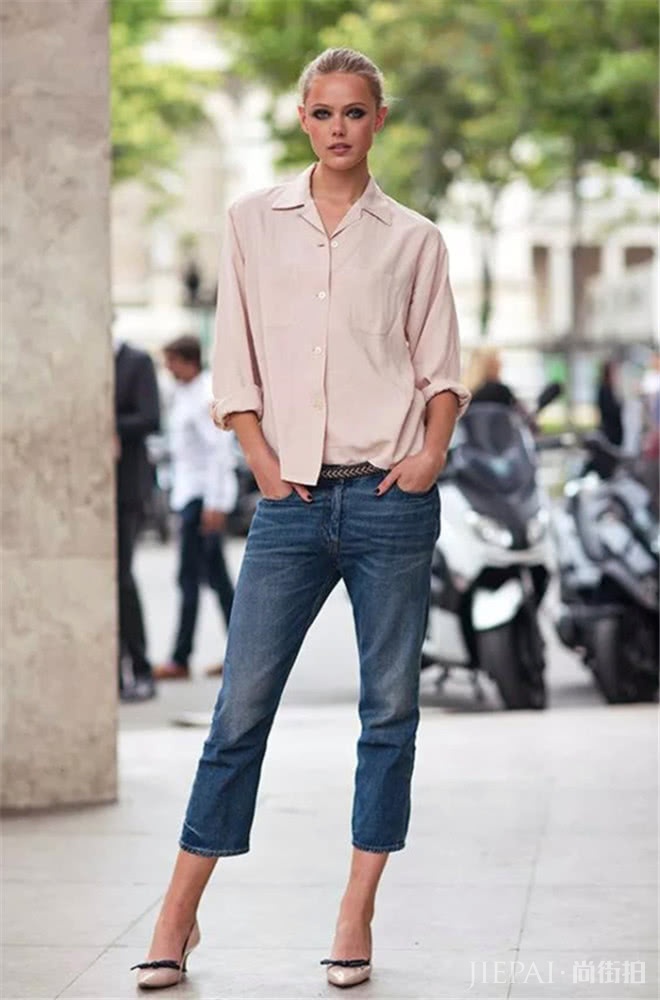 2019春季职场穿搭法则:衬衫+牛仔裤搭起来好喜欢