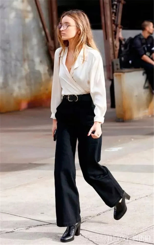 春季让黑色阔腿裤来帮你瘦身，让你无惧身材问题