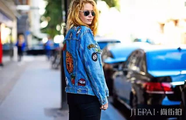 2019春季欧美街拍 牛仔外套原来这样好看