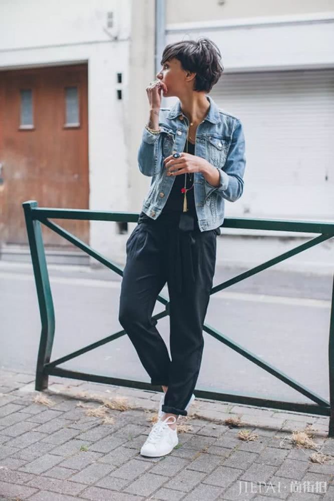 2019春季欧美街拍 牛仔外套原来这样好看
