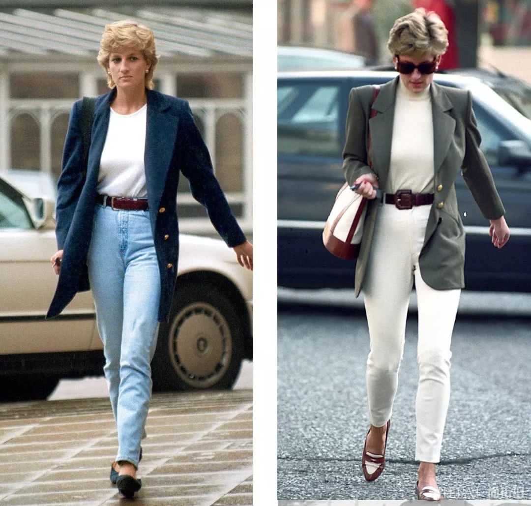 欧美街拍 西装牛仔裤这样穿不能再好看