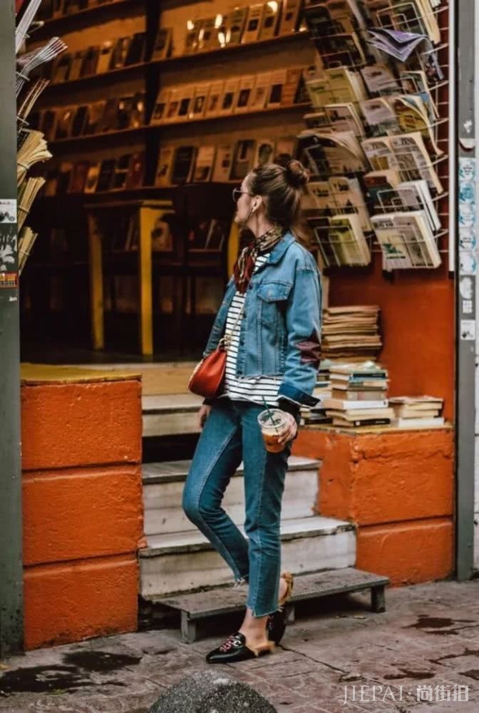 2019春季欧美街拍 牛仔外套原来这样好看