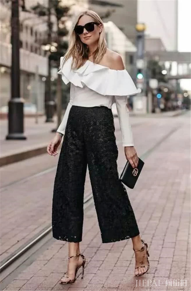 春季让黑色阔腿裤来帮你瘦身，让你无惧身材问题