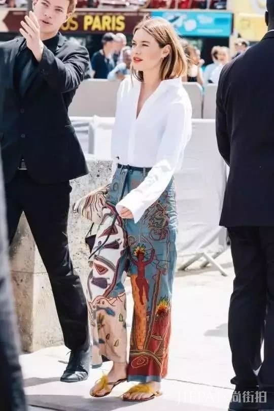 衬衫+阔腿裤，法式chic风情