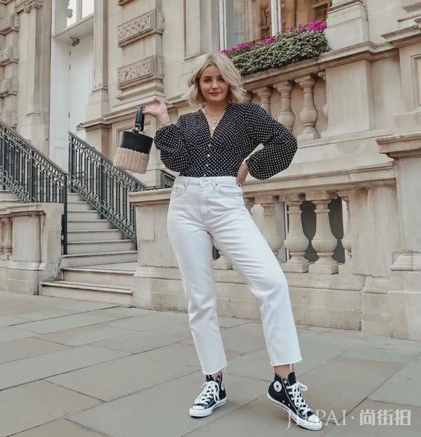 欧美街拍 看小个子姑娘这样穿显高