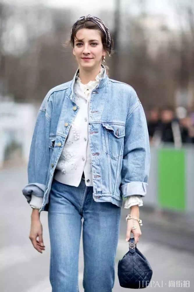 2019春季欧美街拍 牛仔外套原来这样好看