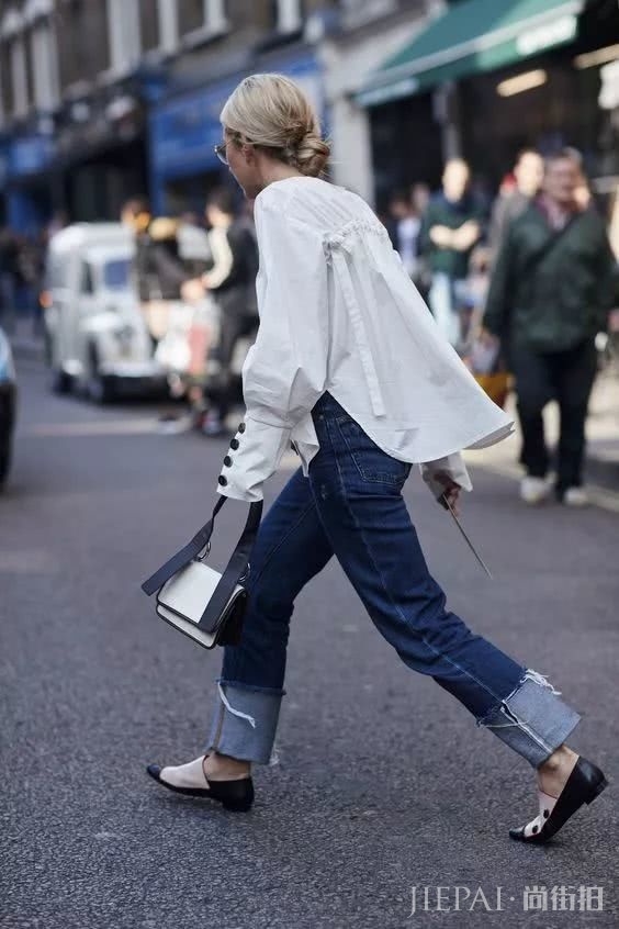 衬衫这样穿,显瘦又好看