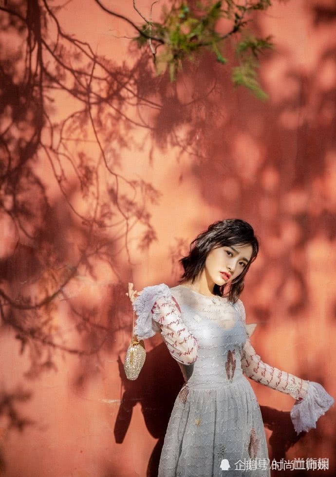 沈月穿杨紫同款纱裙气质不相上下