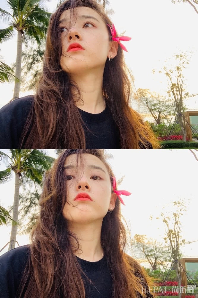 宋祖儿夕阳照看起来成熟了不少!T恤短裤少女心依旧,身材越来越好