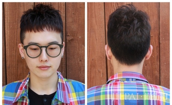 男生大脸圆脸适合发型 这样才能显脸小啊