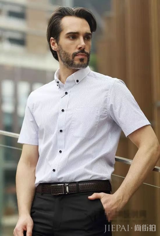 男士短袖衬衣要穿出时尚感,把握这3点很重要