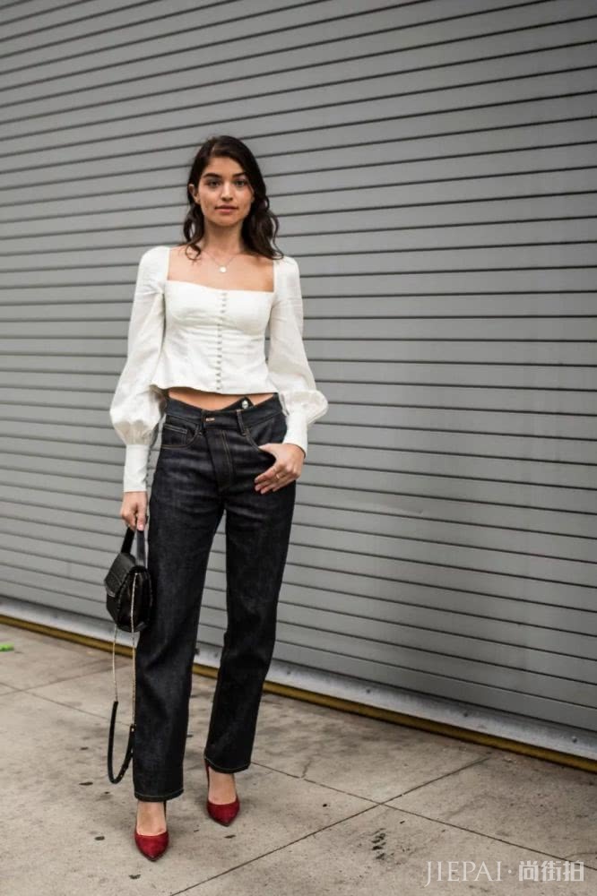 衬衫这样穿,显瘦又好看