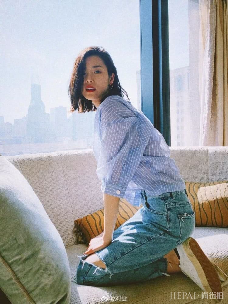 衬衫这样穿,显瘦又好看