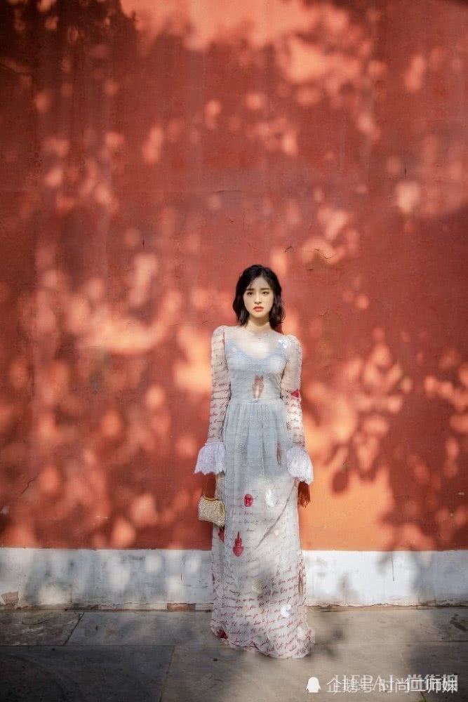 沈月穿杨紫同款纱裙气质不相上下