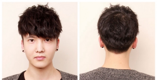 男生大脸圆脸适合发型 这样才能显脸小啊