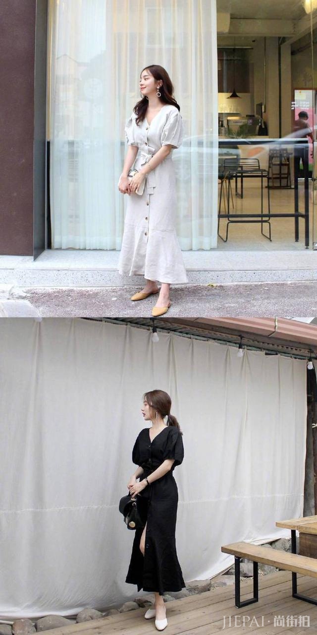 夏天穿一件充满韩系少女的裙子,温柔淑女还好看