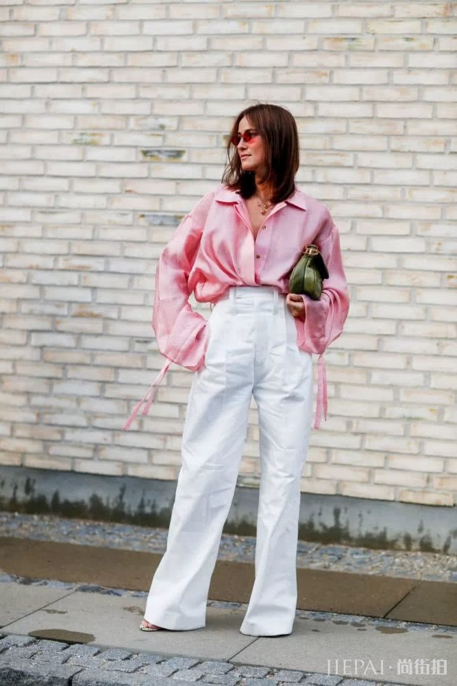 衬衫这样穿,显瘦又好看