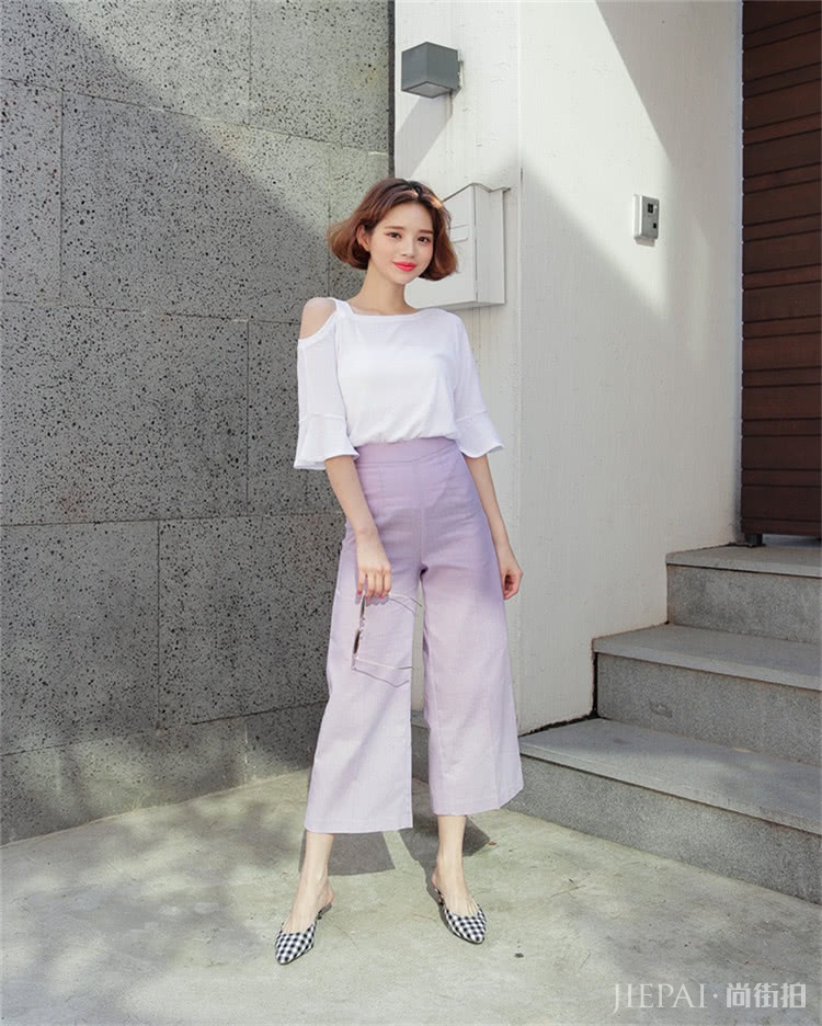 夏天，让糖果色阔腿裤为你增添活力，轻松搭配就很美