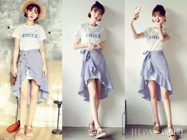 2019女大学生夏装穿搭,青春有活力又甜美