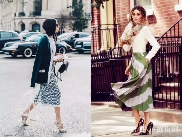 欧美街拍 穿衣打扮用2种颜色搭一起，让你美一整天