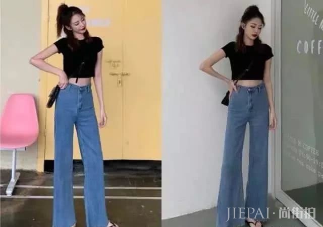 阔腿裤搭配T恤，夏季永不过时的搭配，洋气又好看！