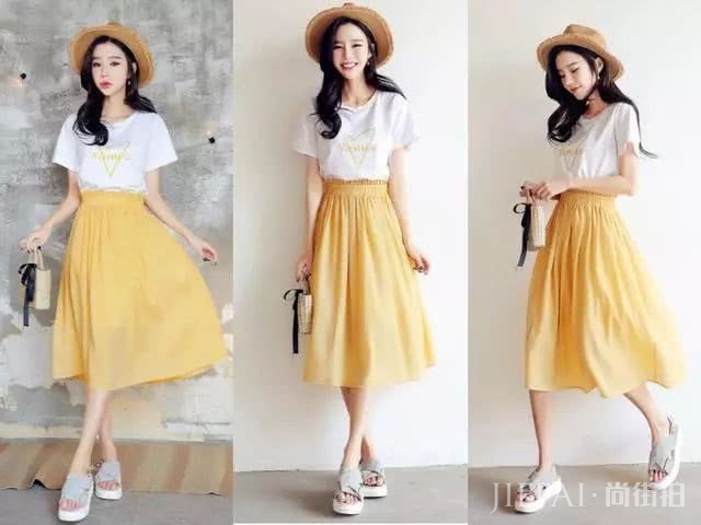2019女大学生夏装穿搭,青春有活力又甜美