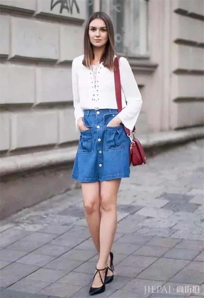夏季用一条减龄牛仔裙来降温！穿出清新文艺感
