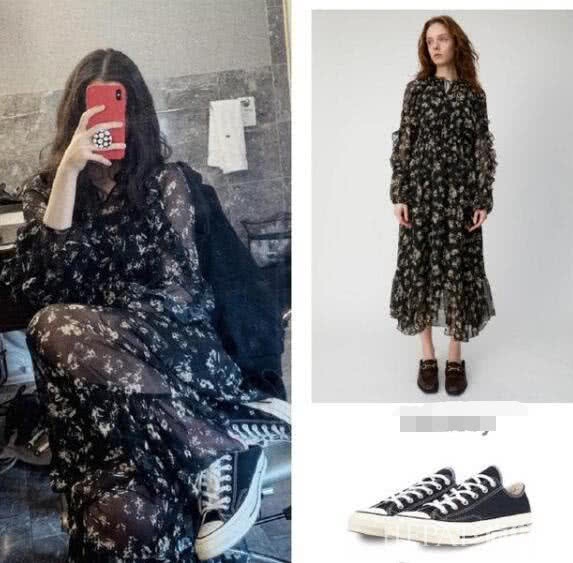 欧阳娜娜和杨超越撞衫！碎花裙配不同款鞋子，美得不分上下