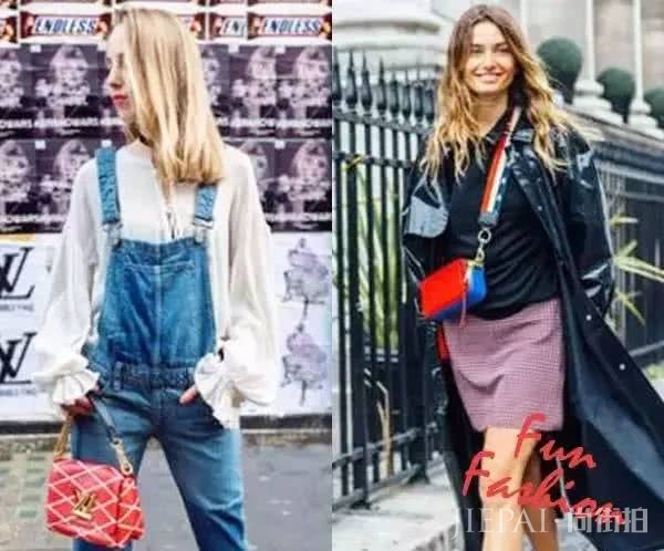 欧美街拍 穿衣打扮用2种颜色搭一起，让你美一整天