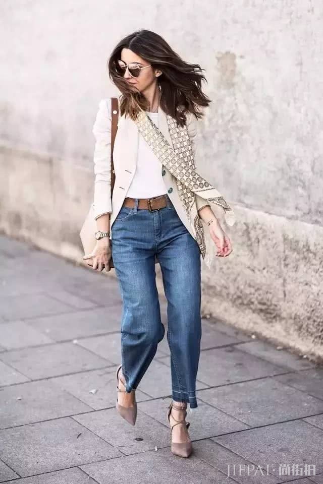 T恤搭配阔腿裤,2019最省事的时尚套路