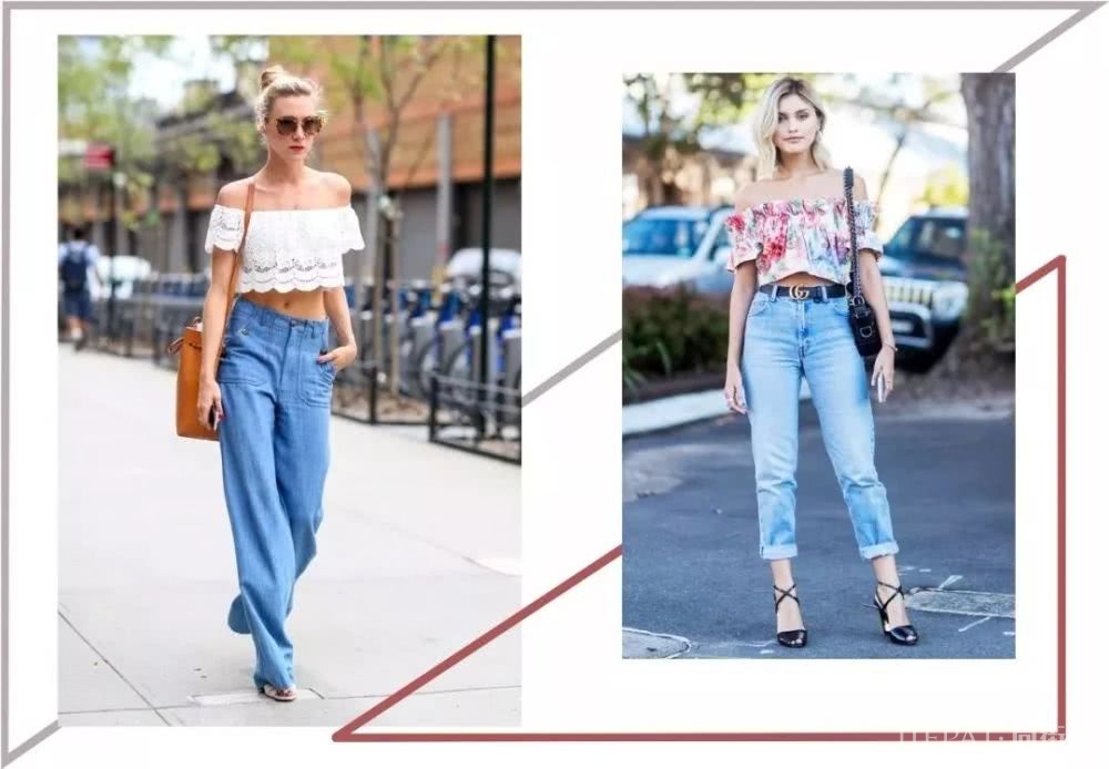 短上衣搭配高腰下装显瘦5斤显高10公分