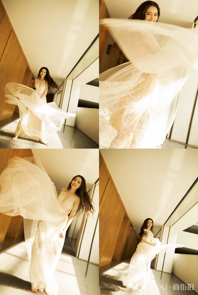 郭碧婷纯白纱裙写真气质如仙,被美晕了