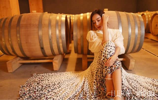 袁姗姗穿西式宫廷风长裙,葡萄酒庄园上演法式浪漫