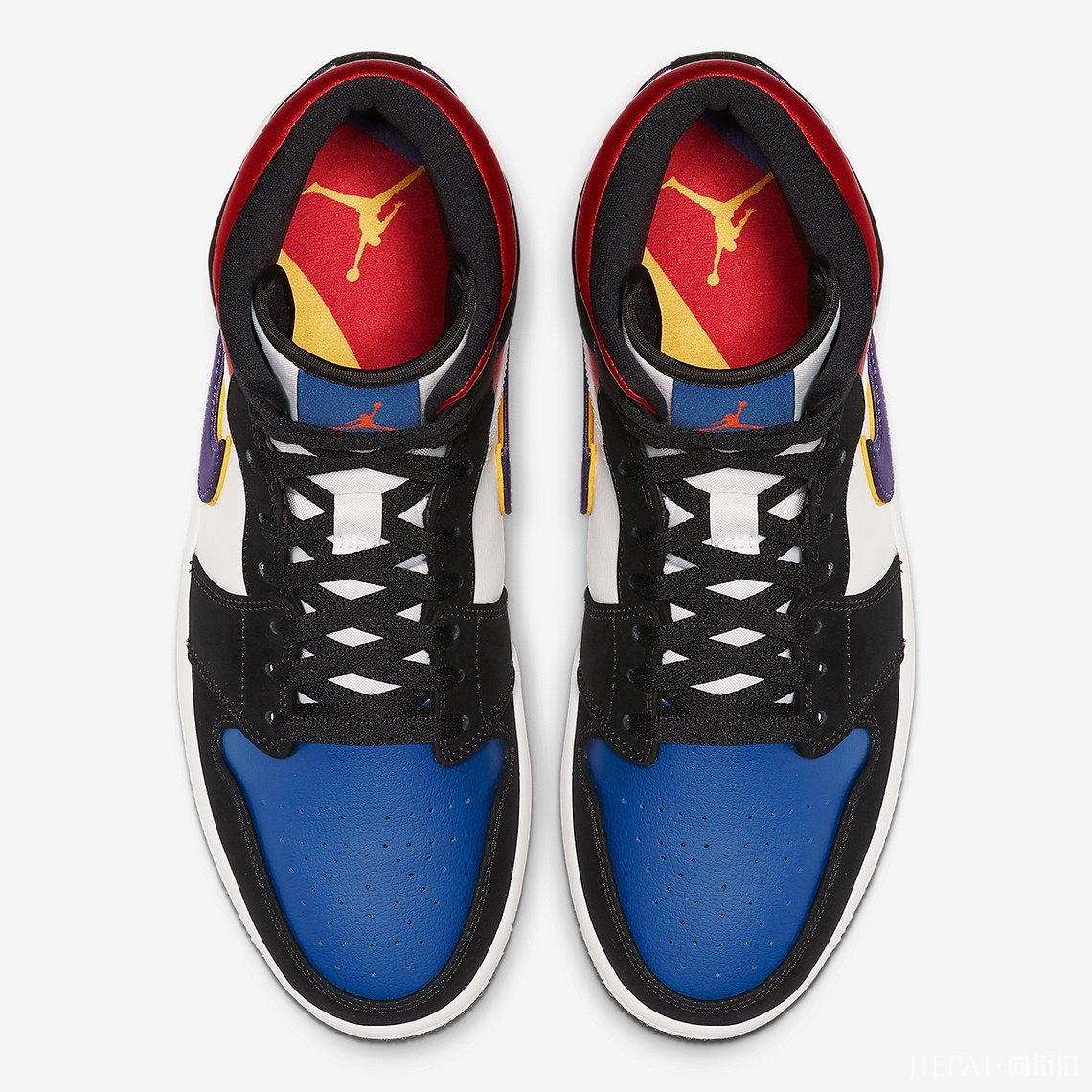 皇家蓝+湖人紫金！这双Air Jordan 1 Mid “What The” 配色厉害了！