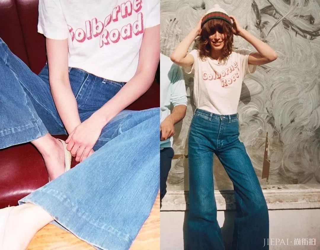 T恤搭配阔腿裤,2019最省事的时尚套路