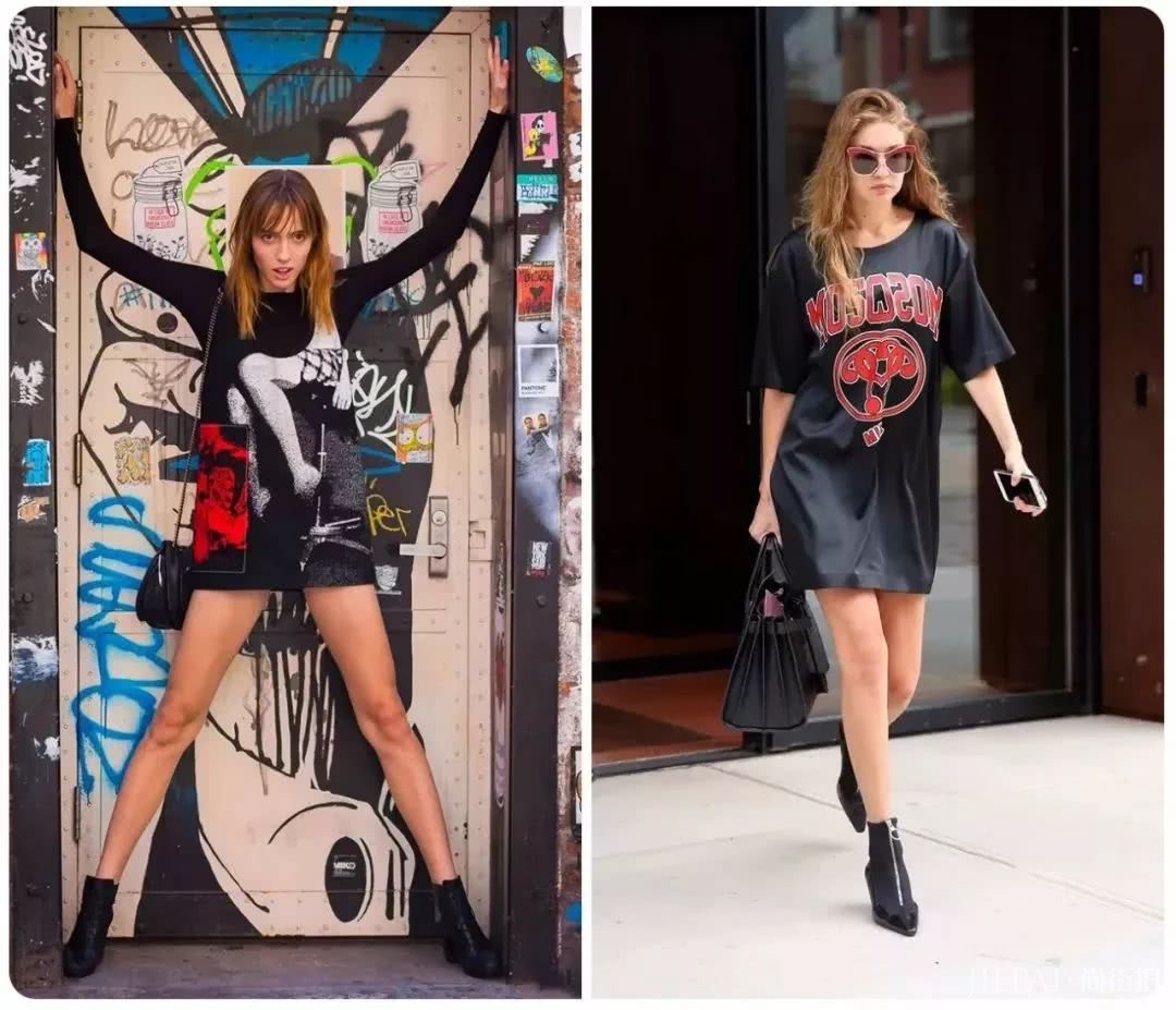 欧美街拍 今年夏天T恤这样穿又时尚还好看