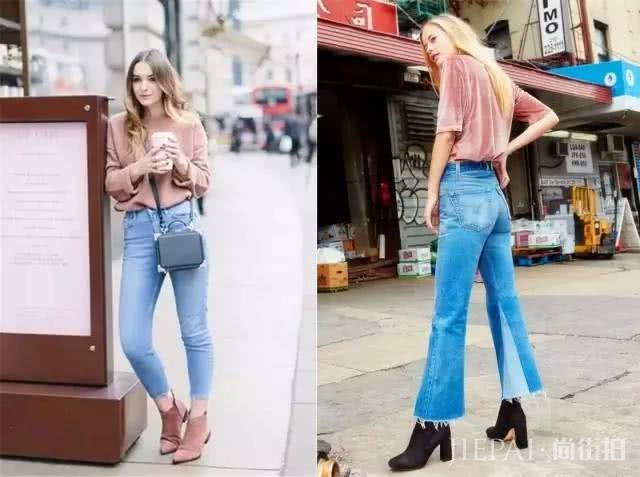 欧美街拍 穿衣打扮用2种颜色搭一起，让你美一整天