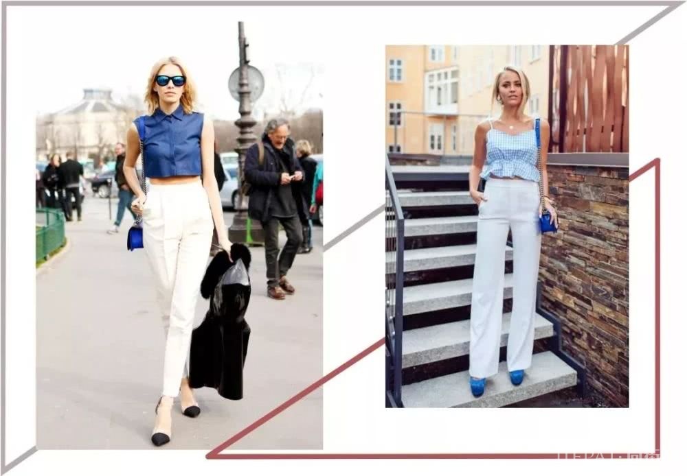 短上衣搭配高腰下装显瘦5斤显高10公分