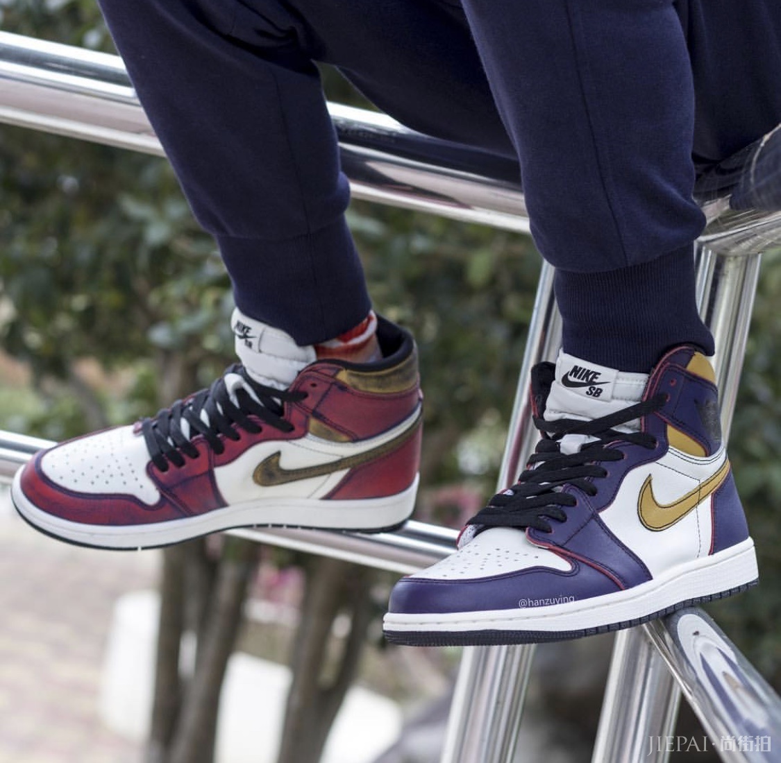 就等发售了!Air Jordan 1 OG x Nike SB “Lakers”上脚细节大赏!