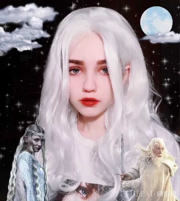 长着一张精灵脸的俄罗斯少女,都拜倒在她的彩虹眼影和神仙发色