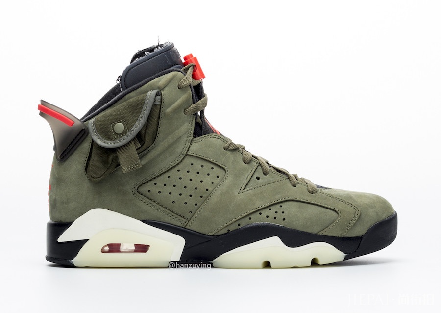 Travis Scott x Air Jordan 6细节图片更新,这款也要抢鞋王?